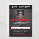 Recherche de agent secret invitations Détective