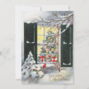 Search for cat in window christmas cards Winter