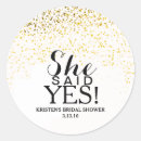 Search for confetti bridal shower stickers Gold
