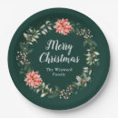 Search for christmas poinsettia plates Holly berries