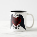 Search for heart with wings mugs Goth