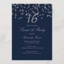 Search for silver confetti invitations Blue
