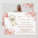 Recherche de rouge baby shower fille invitations Aquarelle florale