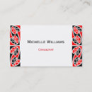 Search for traditional pattern business cards Red