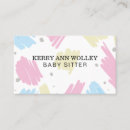 Search for playful business cards Babysitter