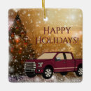 Search for red truck ornaments Winter