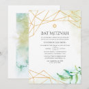 Search for marble bar bat mitzvah invitations Watercolor
