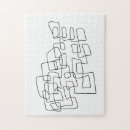 Search for contemporary art puzzles Black and white