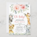 Recherche de jungle baby girl shower invitations Animaux sauvages