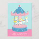 Search for merry go round birthday invitations Carnival