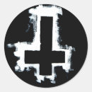Search for white cross on black stickers Religion