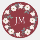 Search for floral monogram stickers Fall