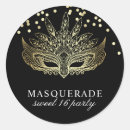 Search for masquerade party stickers Sweet 16 party