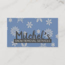 Search for snow removal business cards Salting
