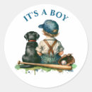 Search for boys black blue baby shower stickers Dog
