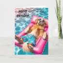 Search for funny swimming birthday cards Dog