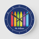 Recherche de crayons de couleur horloges Enseignant