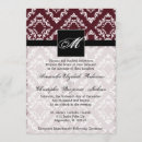 Search for black white red damask wedding invitations Vintage