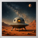 Search for alien spaceship posters Whimsical