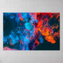Recherche de fumée rose posters Bleu