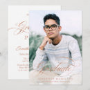 Search for rose gold foil graduation invitations Graduate
