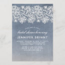 Search for vintage lace bridal shower invitations Blue
