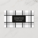 Recherche de plaid noir et blanc cartes visite Élégant