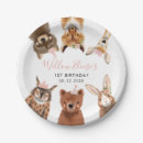 Recherche de hibou assiettes Animaux de la forêt