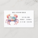 Search for crab business cards Watercolor