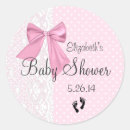 Search for pink lace stickers Baby shower
