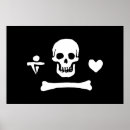 Recherche de drapeau pirate posters Crâne et os