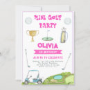 Search for girls golf party invitations Watercolor