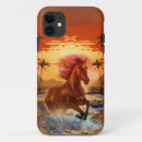 Search for horses running iphone cases Sunset