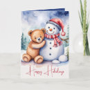 Search for frosty the snowman cards Watercolor