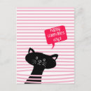 Search for my cat is my valentine postcards For kids
