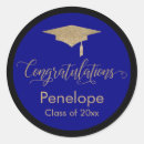 Search for blue and gold graduation stickers Celebration