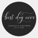 Search for best day ever wedding stickers Modern