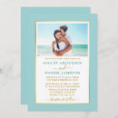 Search for turquoise beach wedding invitations Modern