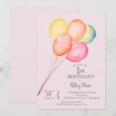 Search for colourful 1st birthday invitations Typography