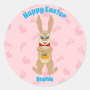 Search for happy easter tag stickers Cute easter bunny