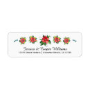 Search for poinsettias return address labels Beautiful