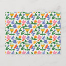 Search for colourful floral pattern postcards Pink