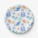 Search for dolphins paper plates Seashells