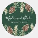Search for pine cone wedding stickers Rustic