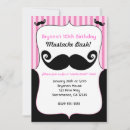 Search for moustache bash invitations Black
