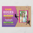 Search for rock climbing birthday invitations Pink