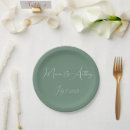 Recherche de sage wedding plates Moderne