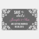 Search for lace save the date stickers White