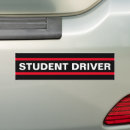Search for funny teacher bumper stickers Student driver