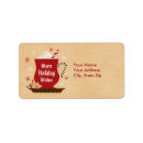 Search for mug return address labels Candy cane